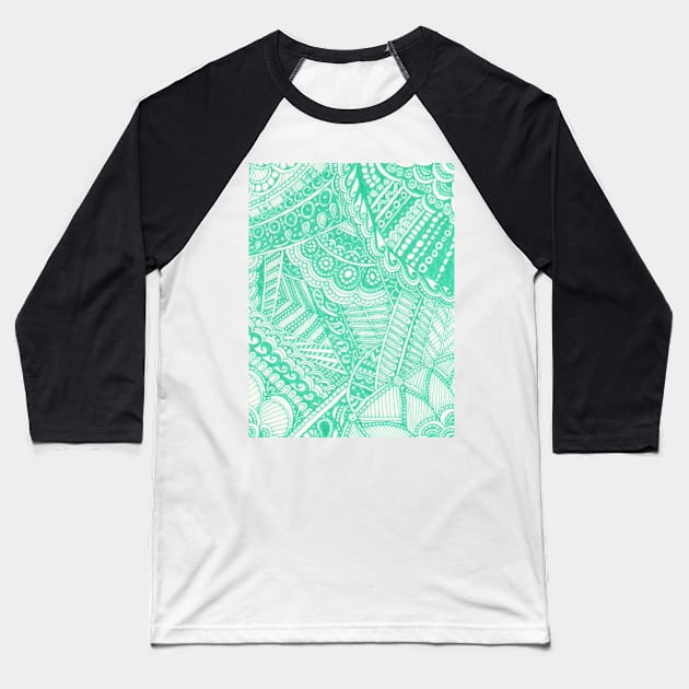 Mermaid Waves Baseball T-Shirt by AmyMinori